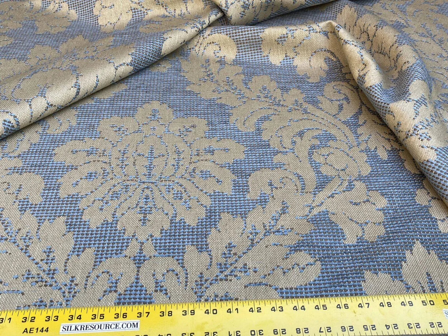 Scalamandre Old World Weavers Lucretia Damask Bluestone  Blue Heavy Renaissance Damask MSRP USD 300/Y