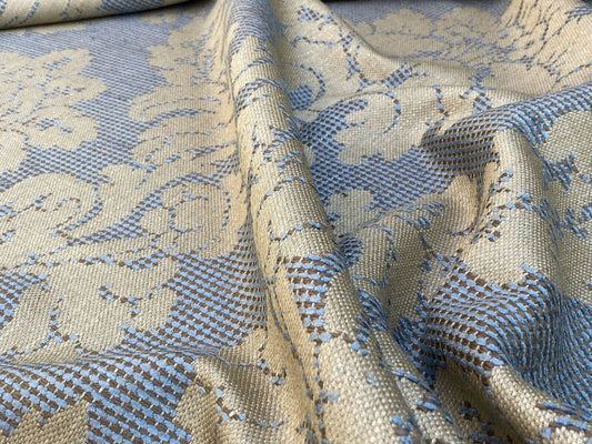 Scalamandre Old World Weavers Lucretia Damask Bluestone  Blue Heavy Renaissance Damask MSRP USD 300/Y