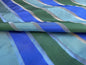 Scalamandre Old World Weavers " Vivaldi Silk Ocean Blue Green Stripe Organza Sheer MSRP USD 112/Y