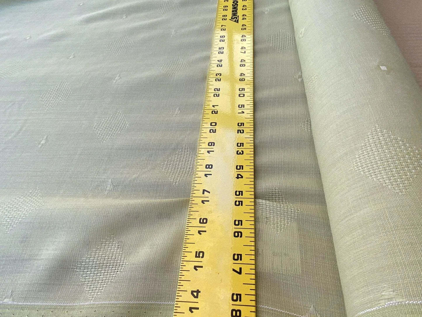 Scalamandre Kilkenny Sheer Sea Green Wool With Diamond Dots Silky Art  from UK MSRP USD 224/yard