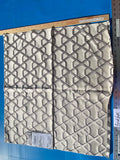 7 Berkbox103 Square Scalamandre Lelievre Ribon Argent Gray Jacquard Diamond Ogee Fretwork Lattice Large Jacquard MSRP USD 300+/y