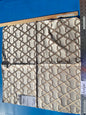 9 Berkbox103 Square Scalamandre Lelievre Ribon Email White Jacquard Diamond Ogee Fretwork Lattice Large Jacquard MSRP USD 300+/y