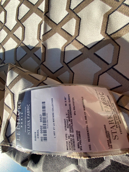 9 Berkbox103 Square Scalamandre Lelievre Ribon Email White Jacquard Diamond Ogee Fretwork Lattice Large Jacquard MSRP USD 300+/y