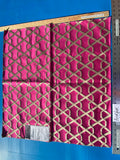 10 Berkbox103 Square Scalamandre Lelievre Ribon Fuchsia Pink Jacquard Diamond Ogee Fretwork Lattice Large Jacquard MSRP USD 300+/y