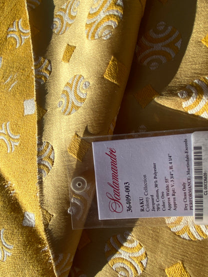 13 Berkbox103 Square Scalamandre Colony Collection Raku Oro Gold White Geometric Small Scale