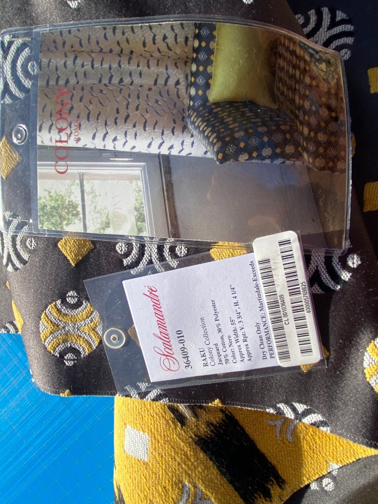 18 Berkbox103 Square Scalamandre Colony Collection Raku Nero Gray Geometric Small Scale