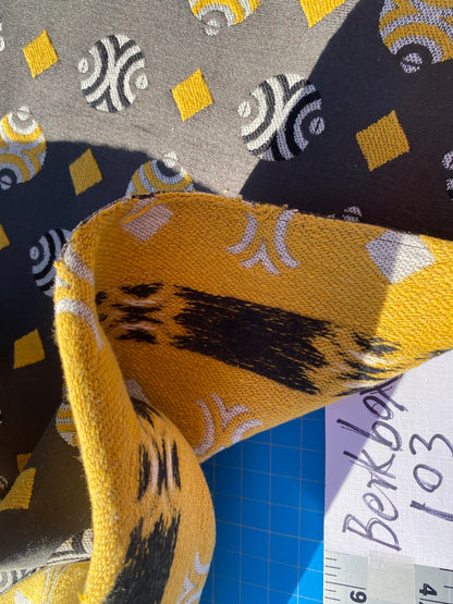 14 Berkbox103 Square Scalamandre Colony Collection Raku Nero Dark Gray Geometric Small Scale