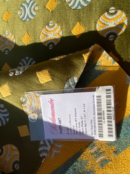 15 Berkbox103 Square Scalamandre Colony Collection Raku Verde Green Geometric Small Scale