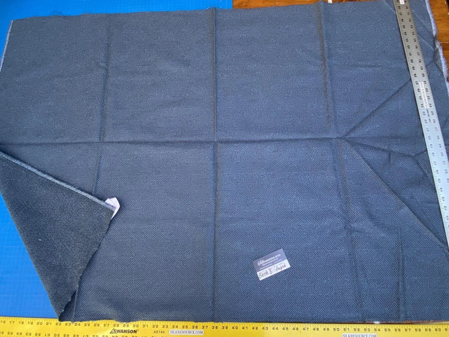 15 Berkbox8 Length Scalamandre 1 Yard+ Savile Herringbone from Boris Kroll Chevron Herringbone heavy duty K65108 Blue