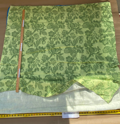 6 BerkBox94 Raoul Textile Line Hand Print Made in US Pomegranate Green Fruit Tree Foliage MSRP $300+/y