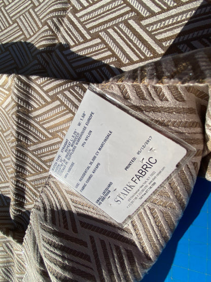 34 Berkbox103 Square Scalamandre Lelievre Paris Vacoa Bronze Brown Diamond Ogee Viscose MSRP USD354/y 26"x 26"