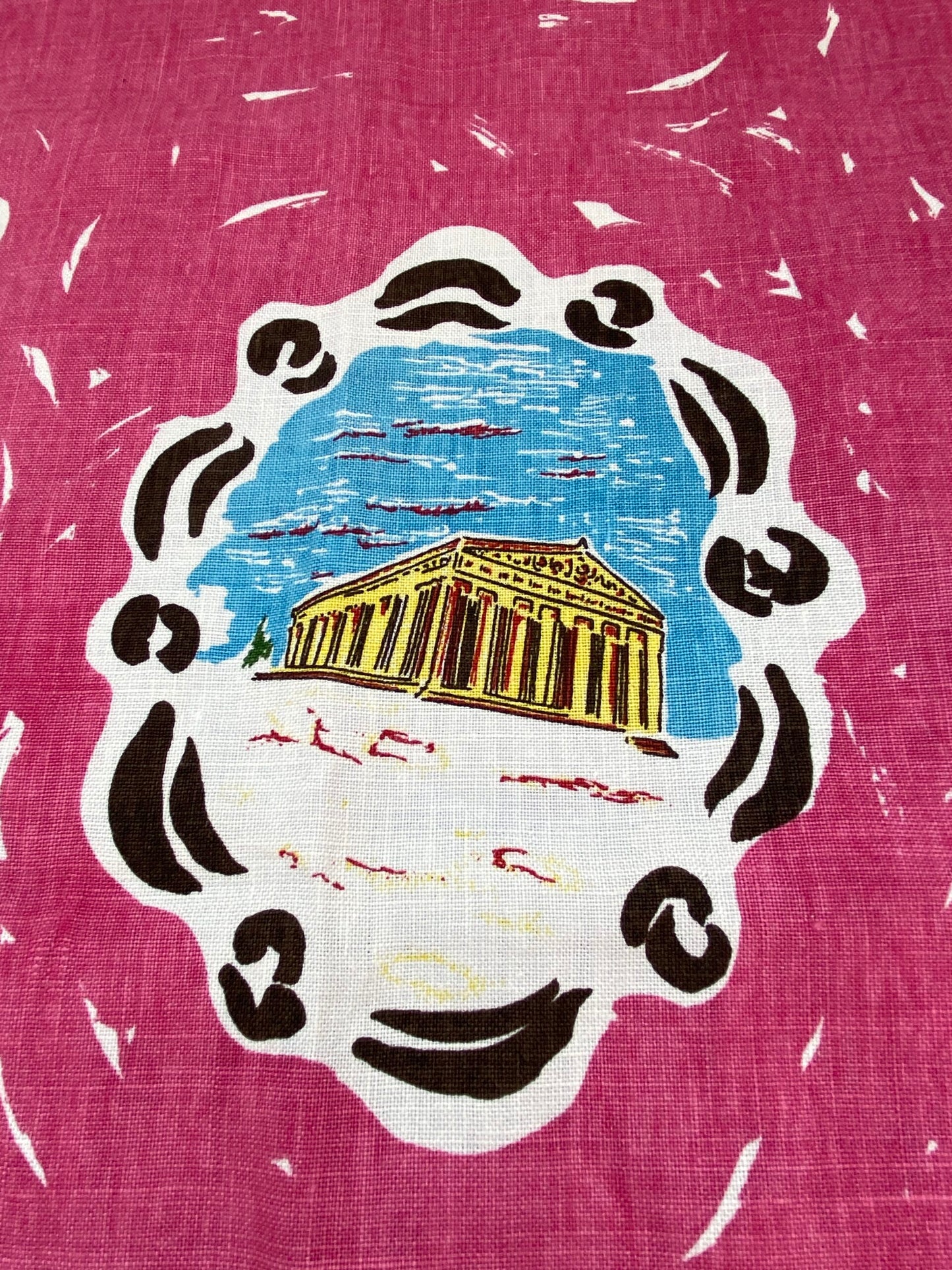 9 BerkBox94 Raoul Textile Line Hand Print Made in US Pink Kids Nursery MSRP $300+/y