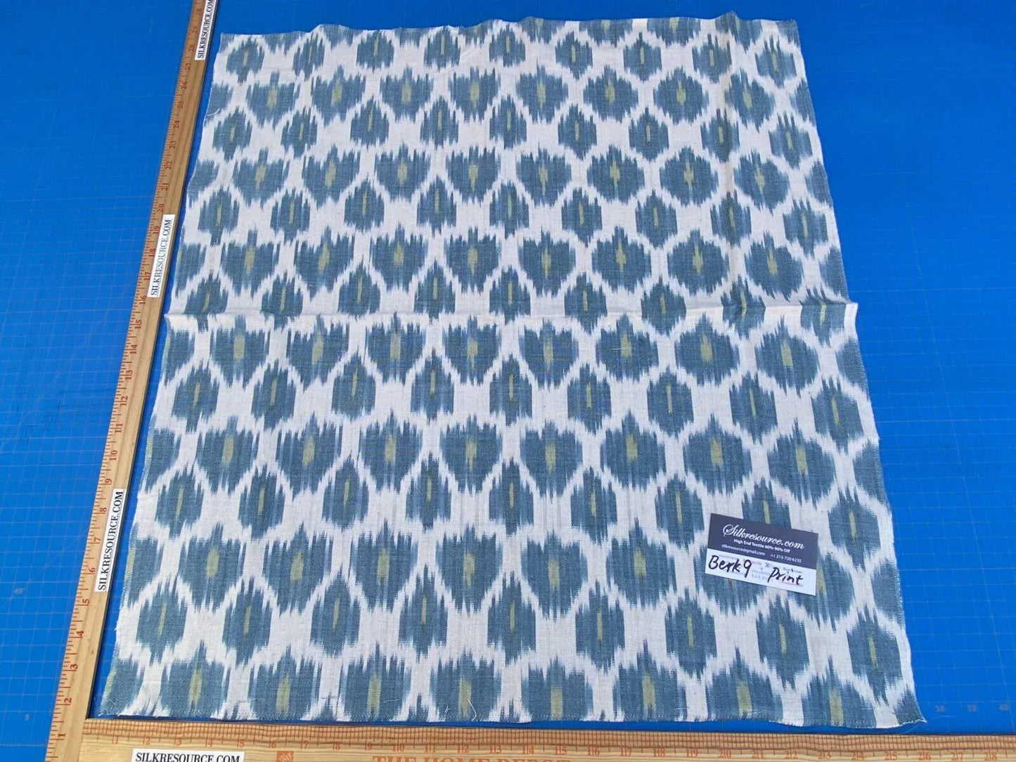 5 Berkbox9 Length Scalamandre Print 29x26 Inches Green, Blue And White