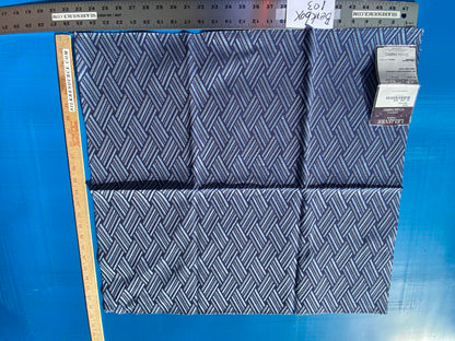 38 Berkbox103 Square Scalamandre Lelievre Paris Vacoa Nautique Blue Diamond Ogee Viscose MSRP USD354/y 23"x 26"