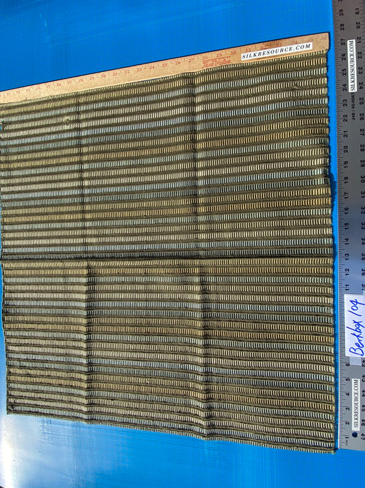 1 Berkbox104 Square Scalamandre Stripe Small Scale Texture Brown Green