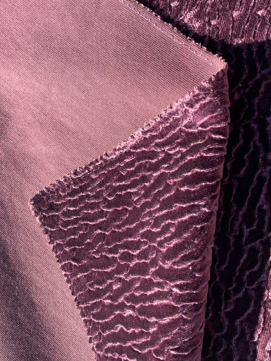 2 Berkbox104 Square Scalamandre Purple Abstract Solid Velvet 18"x27"