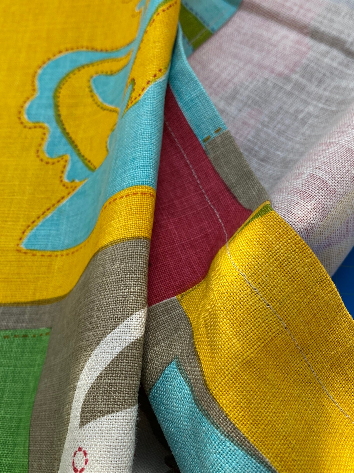 13 BerkBox94 Raoul Textile Line Hand Print Made in US Kids Nursery Animals Human Print Multi Color MSRP $300+/y