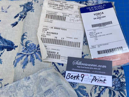 12 Berkbox9 Length Scalamandre Print 27x27 Inches Yosca Blue