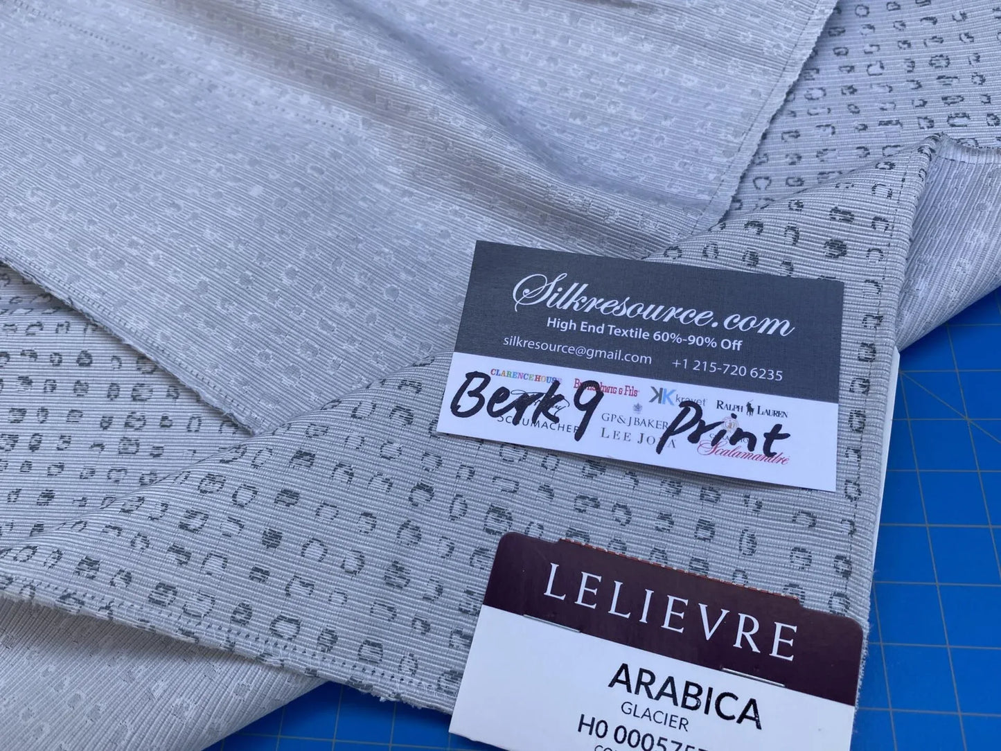 13 Berkbox9 Length Scalamandre Print 35x28 Inches Arabica Glacier