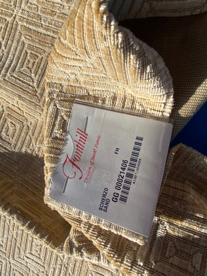 6 Berkbox104 Square Scalamandre Scherzo Sand Beige Geometric Small Scale Texture