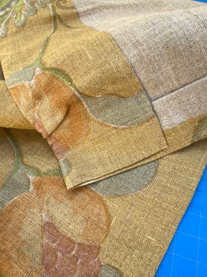 15 BerkBox94 Raoul Textile Line Hand Print Made in US 1.5Yard Animals Monkey Fruit Botanical Foliage Print Yellow MSRP $300+/y