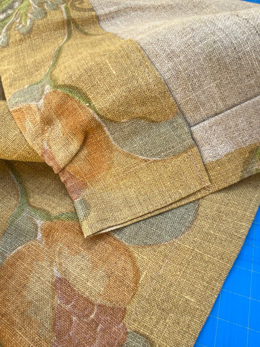 15 BerkBox94 Raoul Textile Line Hand Print Made in US 1.5Yard Animals Monkey Fruit Botanical Foliage Print Yellow MSRP $300+/y