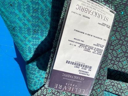 12 Berkbox104 Square Scalamandre Lelievre Paris Palanquin Emeraude Green Small Scale Texture