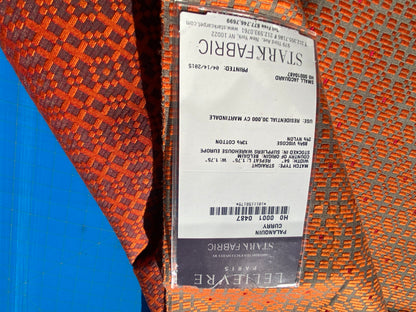 13 Berkbox104 Square Scalamandre Lelievre Paris Palanquin Curry Orange Small Scale Texture