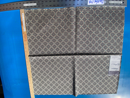 15 Berkbox104 Square Scalamandre Lelievre Paris Palanquin Navy Blue Small Scale Texture