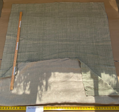 16 BerkBox94 Raoul Textile Line Hand Print Made in US Lena Stripe Small Scale Green White 1.75Y MSRP $300+/y