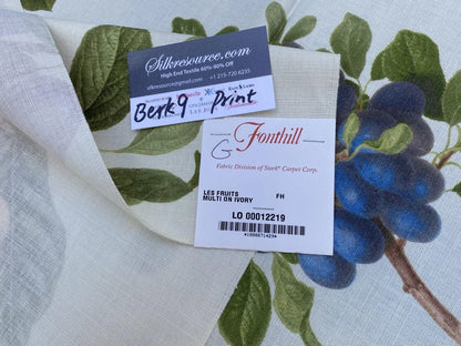 18g Berkbox9 Length Scalamandre Print 34"L x 27" W Les Fruits Multi On Ivory