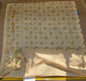 18 BerkBox94 Raoul Textile Line Hand Print Made in US Mali Green White Art Deco Ikat Dots Diamond 1.6YD MSRP $300+/y