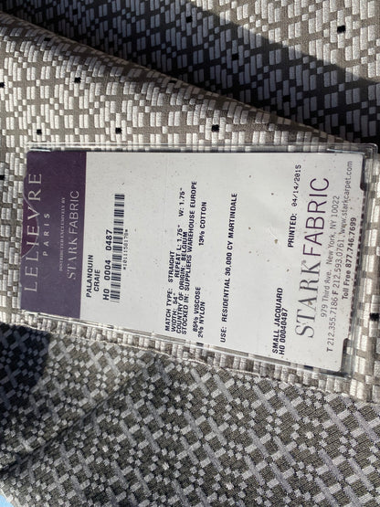 21 Berkbox104 Square Scalamandre Lelievre Paris Palanquin Craie Gray White Small Scale Texture