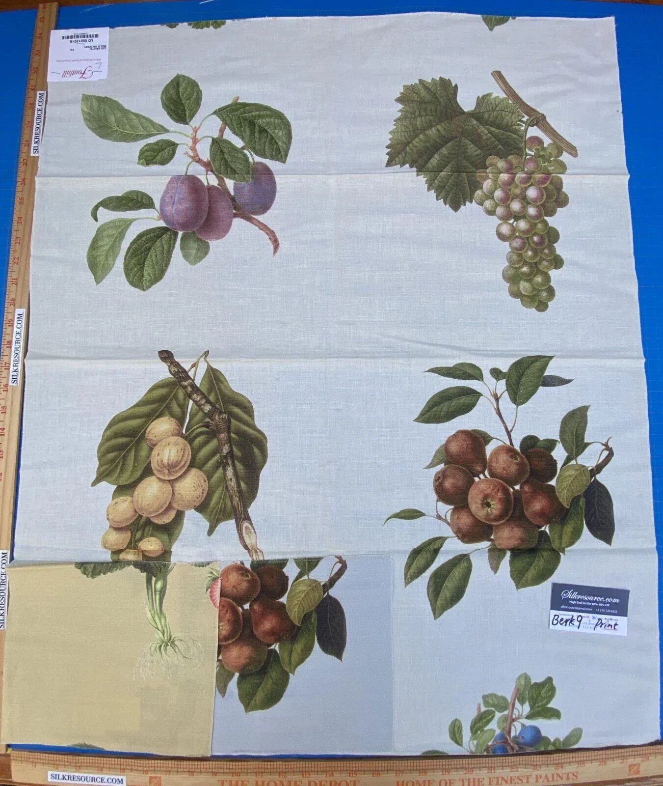 18l Berkbox9 Length Scalamandre Print 34"L x 27" W Les Fruits Multi On Ivory
