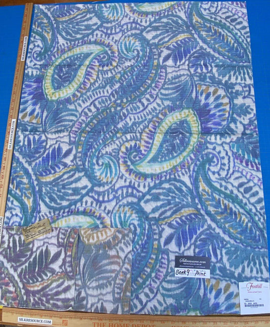 Scalamandre Indra Aztek Mayan Cotton - Aqua/Multi