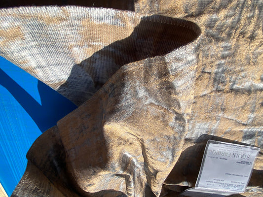 26 Berkbox104 Square Scalamandre Old World Weavers Trilusa Cognac Brown Gray Abstract Jacquard