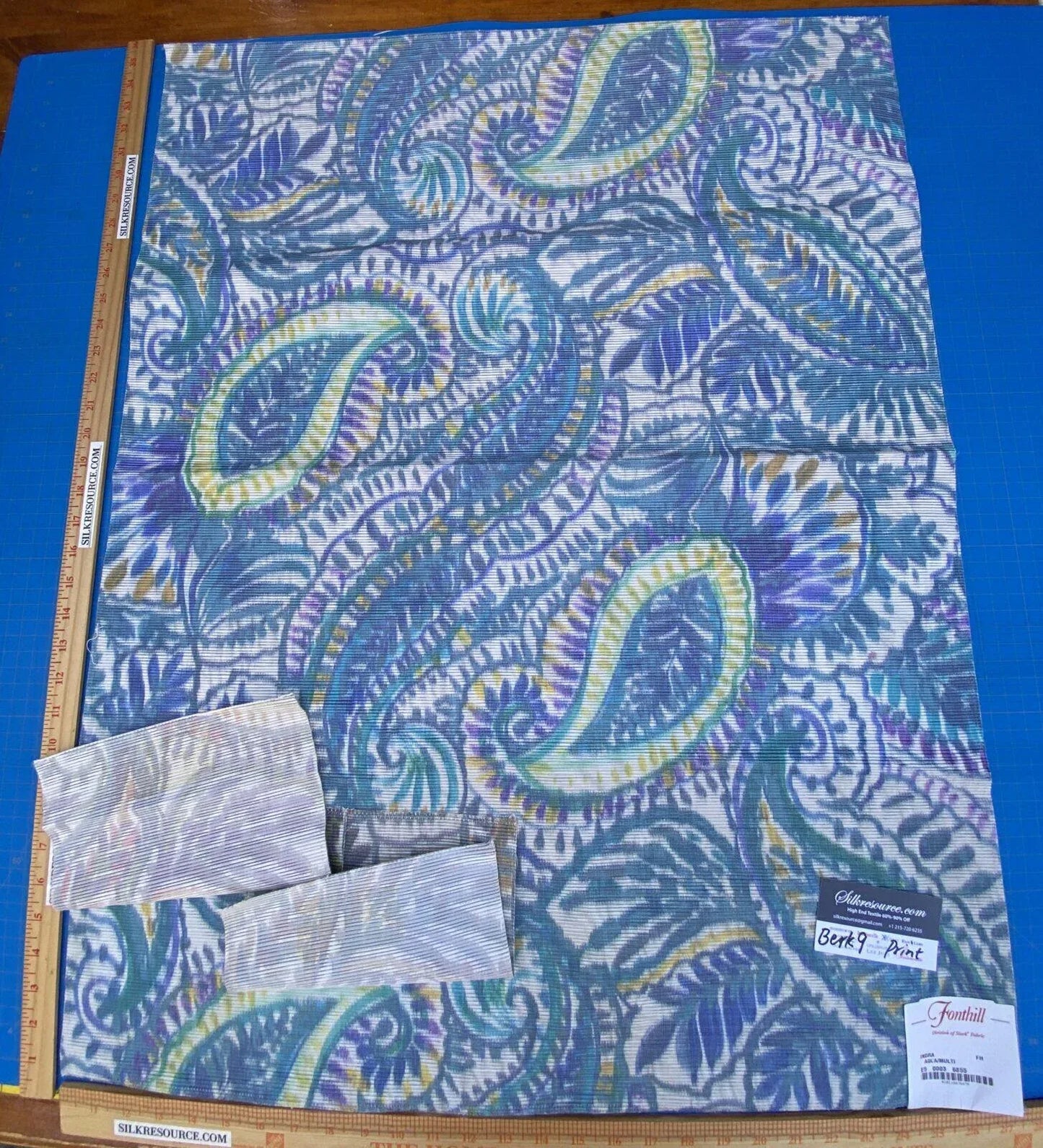 Scalamandre Indra Cotton - Aqua/Multi
