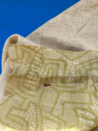 20 BerkBox94 Raoul Textile Line Hand Print Made in US Saibo Green Beige Abstract Geometric MSRP $300+/y