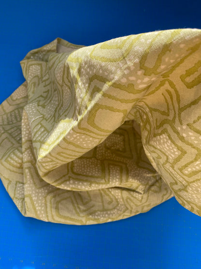 20 BerkBox94 Raoul Textile Line Hand Print Made in US Saibo Green Beige Abstract Geometric MSRP $300+/y