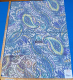 Scalamandre Indra Aztek Mayan Print Cotton - Aqua/Multi