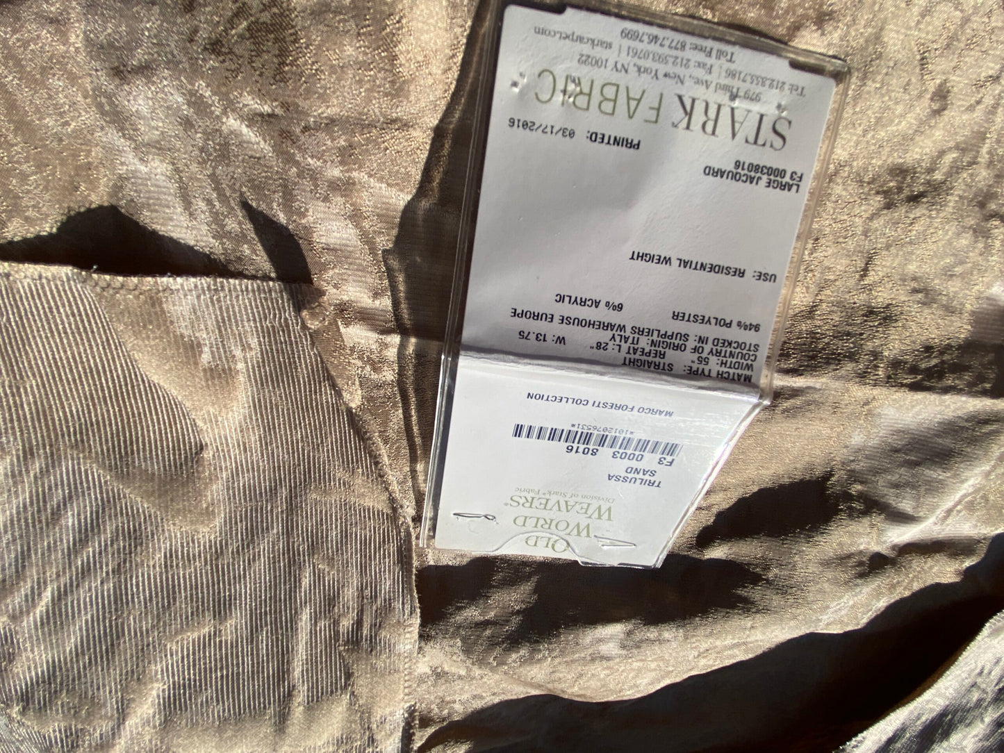 30 Berkbox104 Square Scalamandre Old World Weavers Trilussa Sand Dark Beige Abstract Jacquard