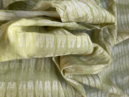 21 BerkBox94 Raoul Textile Line Hand Print Made in US Green Beige Stripe Small Scale 1.6Y X 48"W MSRP $300++/y