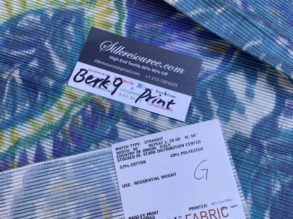 20g Berkbox9 Length Scalamandre Print 1 Yard X 26" Indra Aqua/multi Aztek Mayan Print Cotton MSRP USD 202/Y Heavy