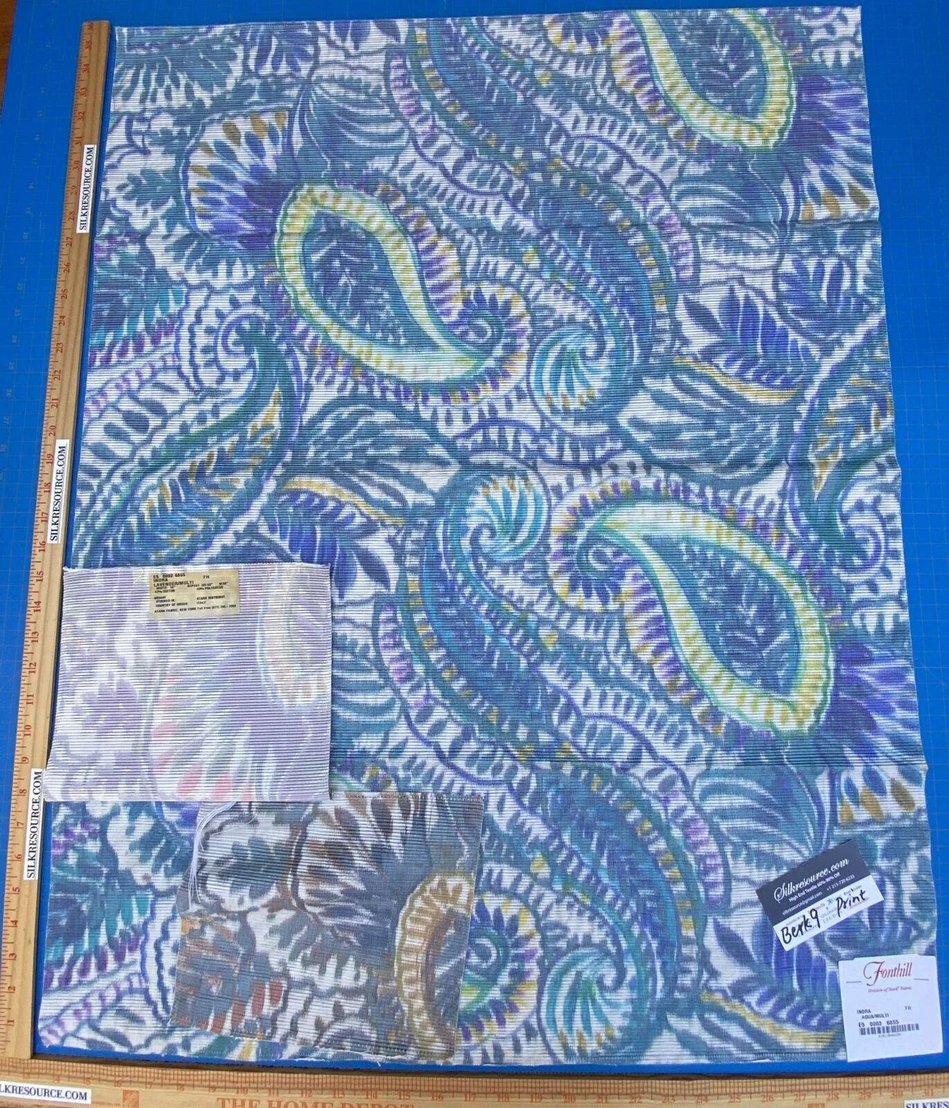 Scalamandre Indra Cotton - Aqua/Multi