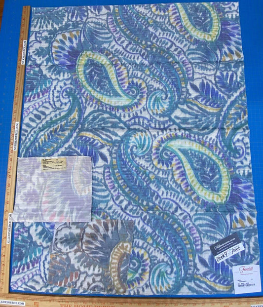 Scalamandre Indra Cotton - Aqua/Multi