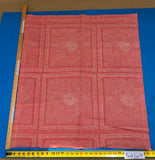 3 BerkBox95 Printed Fabrics by  Raoul Textile Linen Hand Print Made in US Red White Square Diamond  MSRP USD300+/y