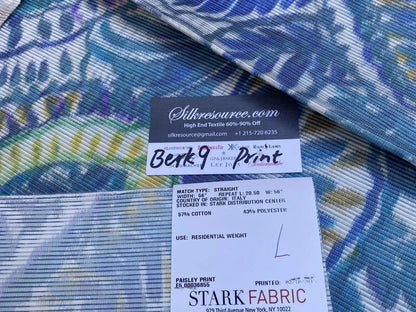 20l Berkbox9 Length Scalamandre Print 1 Yard X 26" Indra Aqua/multi Aztek Mayan Print Cotton MSRP USD 202/Y Heavy
