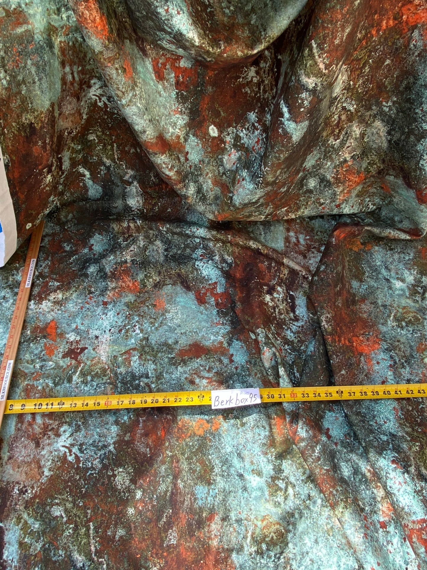 2yard+ Printed Fabrics by Jean Paul Gaultier Lelievre Oxydation Jade Cotton Abstract Starry Sky Mineral Green MSRP USD 500+/yard