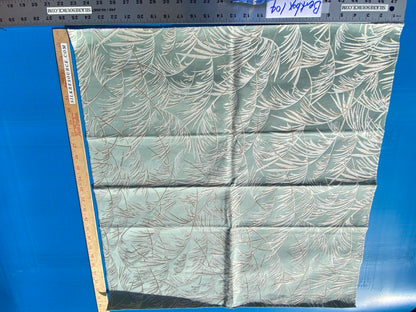 40 Berkbox104 Square Scalamandre Lelievre Paris Graminae Green White Tropical Jacquard Woven