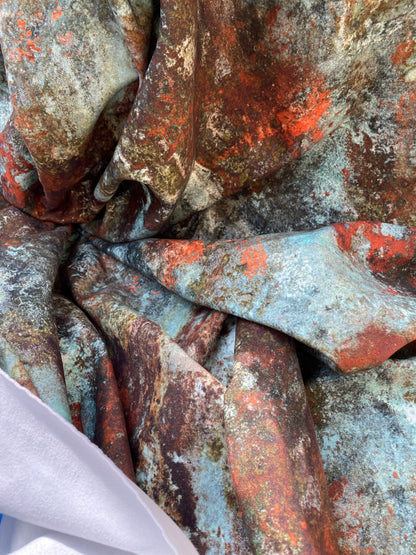 2yard+ Printed Fabrics by Jean Paul Gaultier Lelievre Oxydation Jade Cotton Abstract Starry Sky Mineral Green MSRP USD 500+/yard